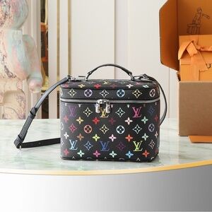 Louis Vuitton Black Multicolor Monogram Vanity Crossbody Bag